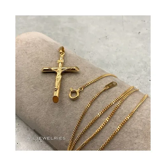 K18 18金 クロス ペンダント セット 50cm / K18 Cross pendant Set 50cm