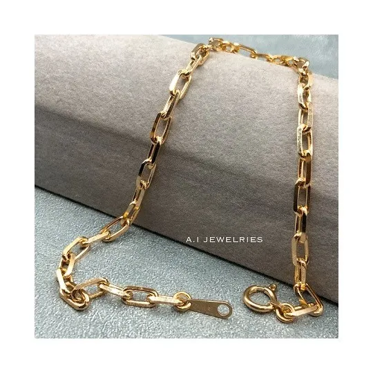 k18 18金 ４面 ダイヤカット 粗目 アズキ 1.20 23センチ アンクレット 品番 kaa4dc120-23