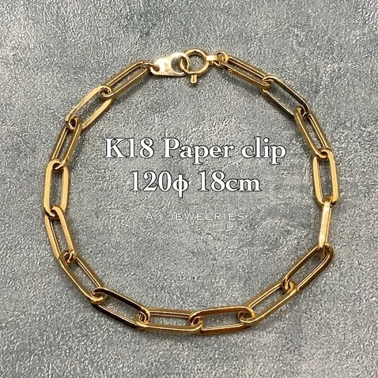 k18 18金 ペーパー クリップ 18cm / k18 Paper clip 18cm 品番 kpc120-18
