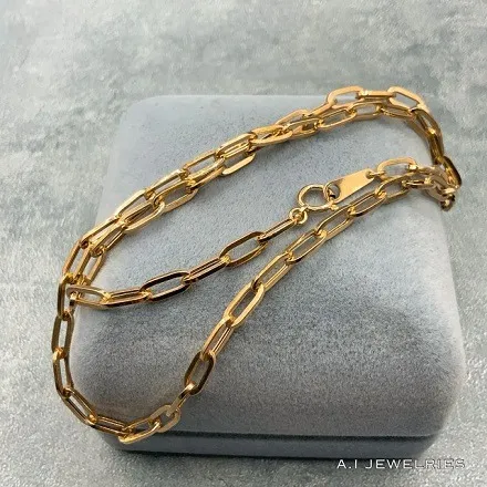 K18 18金 ペーパークリップ ネックレス 0.85 40cm / k18 paper clip necklace 0.85 40cm 品番 kpch085-40