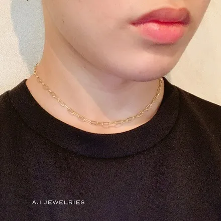 K18 18金 ペーパークリップ ネックレス 0.85 40cm / k18 paper clip necklace 0.85 40cm 品番 kpch085-40