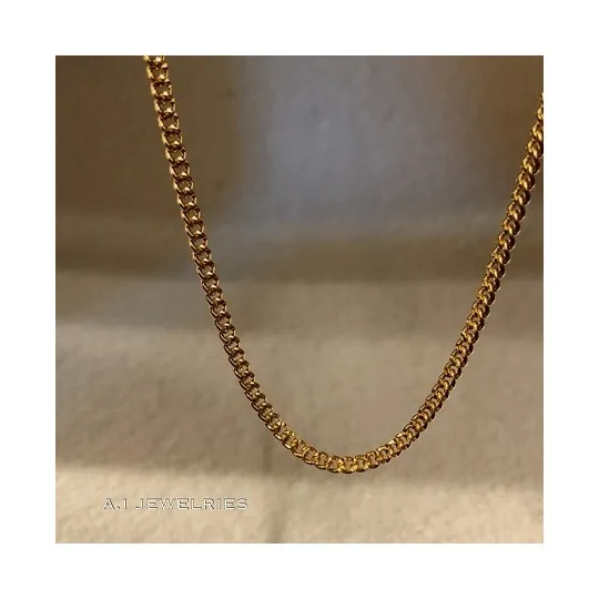 K18 2面 シングル スター カット 50cm 喜平 ネックレス / K18 2cut single star cut 50cm 品番；k2ssc-07150