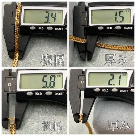 K18 6面カット ダブル 20g 45cm 喜平 ネックレス / K18 6cut double Necklace 20g 45cm 品番；k6w-2045