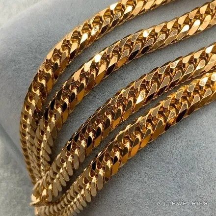 K18 6面カット ダブル 20g 45cm 喜平 ネックレス / K18 6cut double Necklace 20g 45cm 品番；k6w-2045