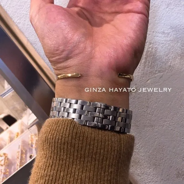 K18 バングル bangle mens 18金 シンプル メンズ レディース simple design