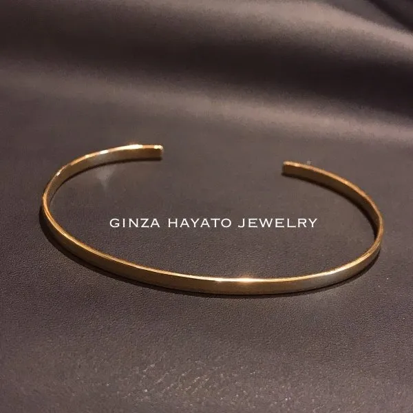 K18 バングル bangle mens 18金 シンプル メンズ レディース simple design