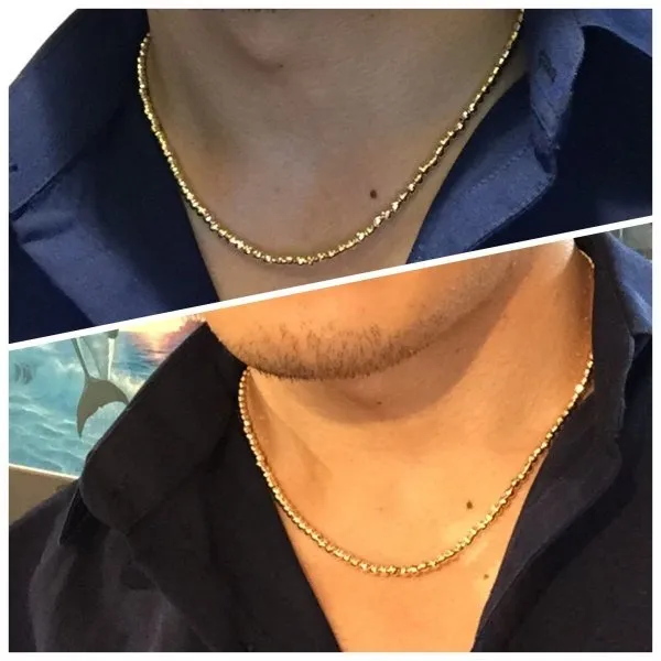 K18 ミラーカットボール ネックレス mirror cut ball necklace 男女兼用