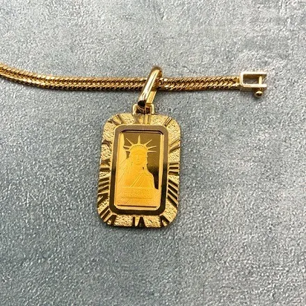 K18 12面カットトリプル 10g 50cm K18 / K24 Liberty pendant 1g セット