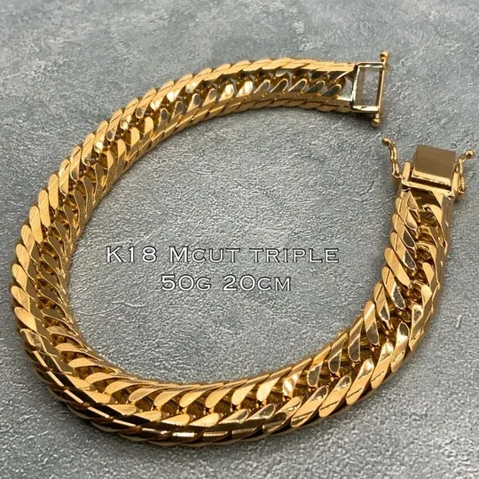 k18 Mcut triple 50g 20cm ブレスレット 品番 kmt-5020
