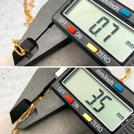 k18 18金 Hクリップ0.85φ ペーパークリップ ネックレス 5g 50cm / k18 Hclip0.85φ paper clip necklace 品番 kpch085-50