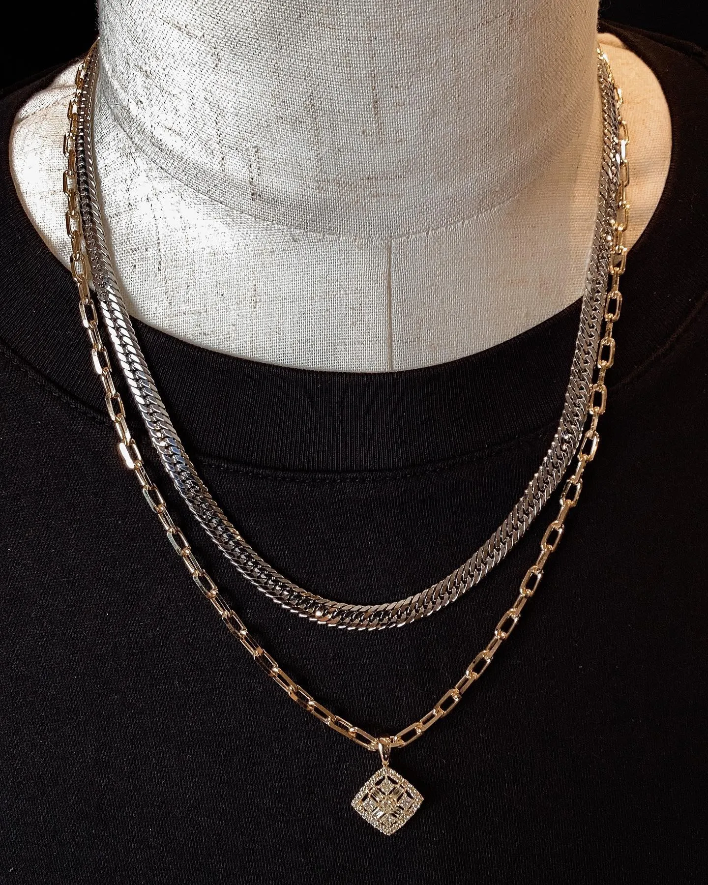 K18 アズキネックレスコーデ⁎⁺˳✧༚