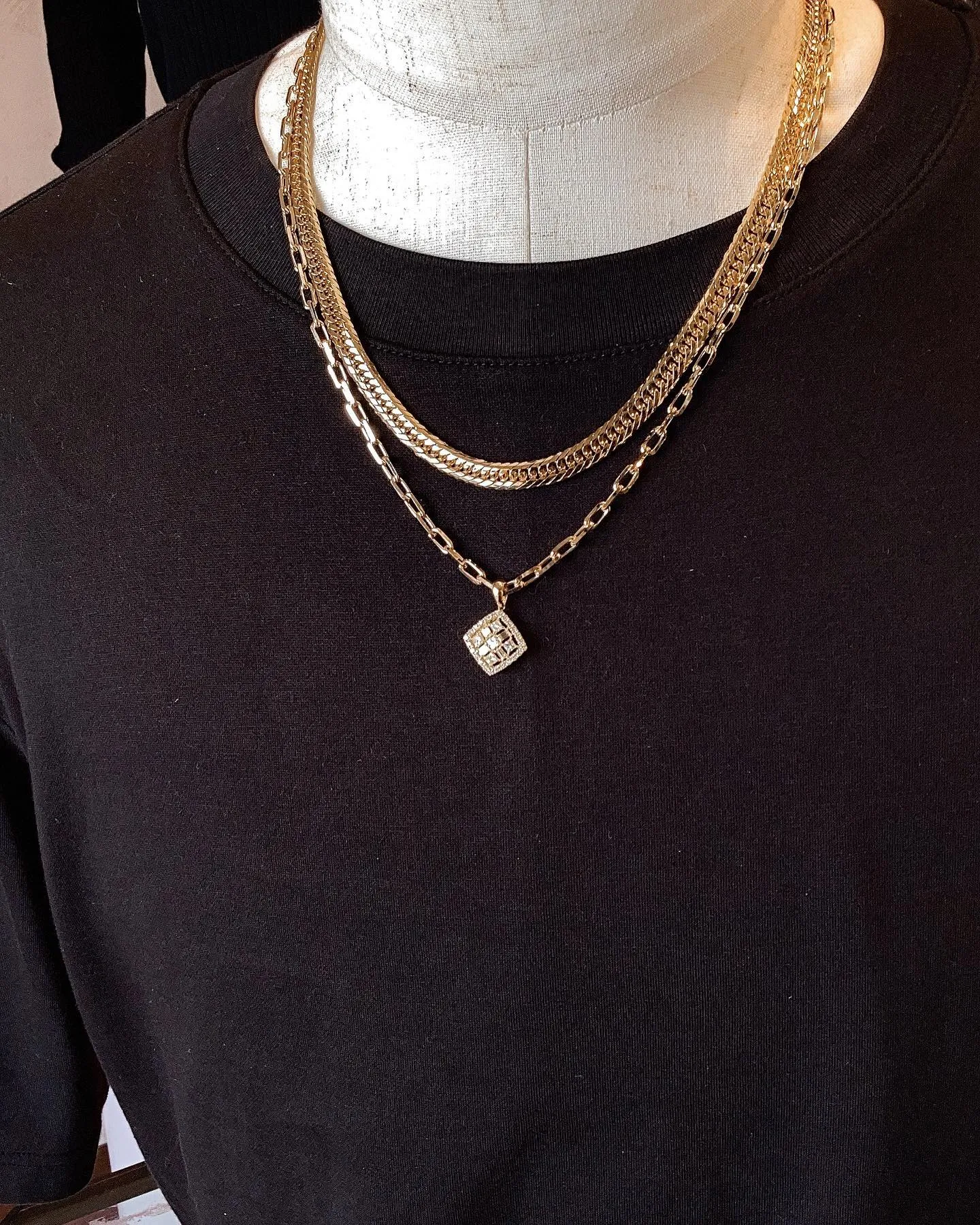 K18 アズキネックレスコーデ⁎⁺˳✧༚