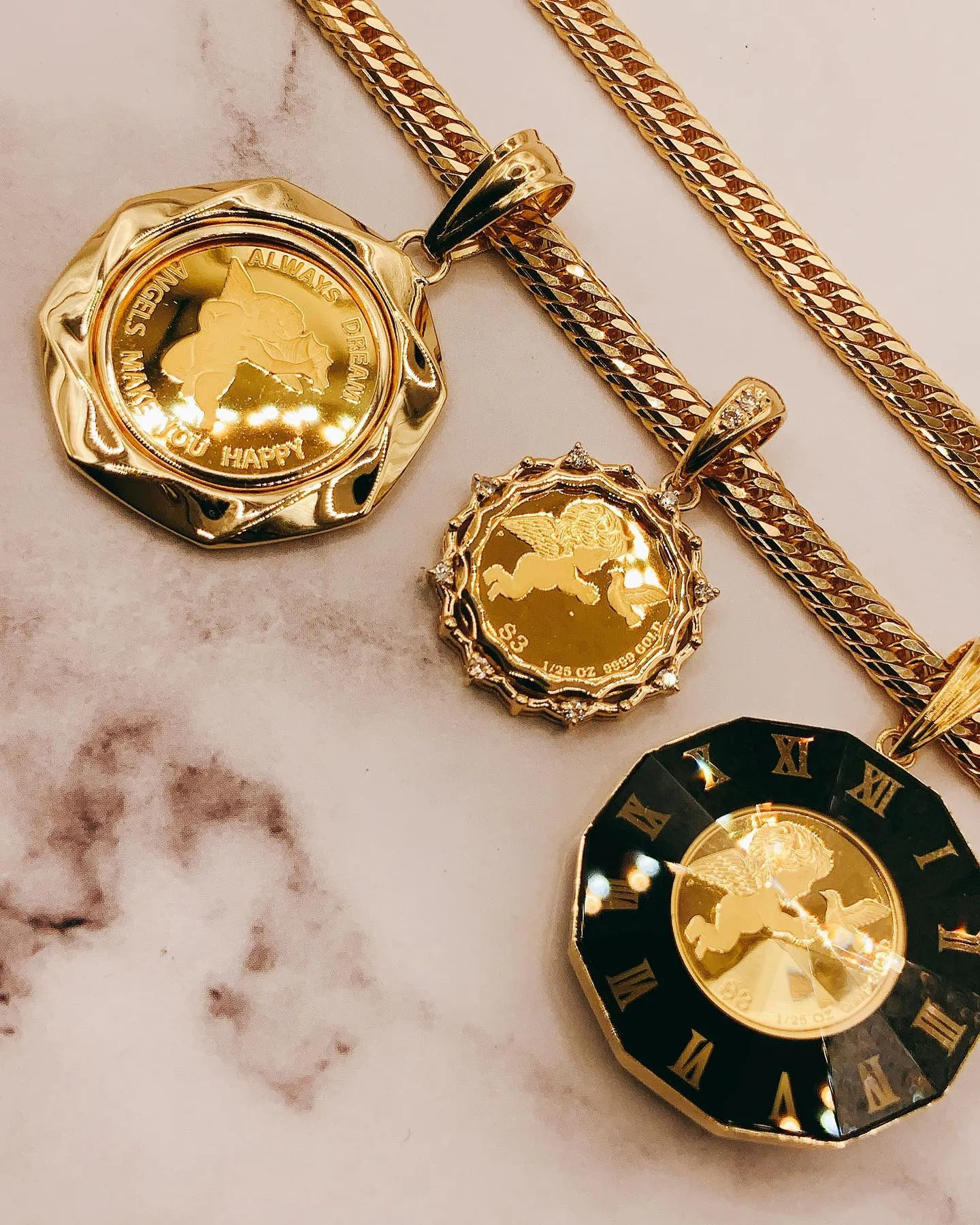 K18 エンジェル コインペンダント⁎⁺˳✧༚