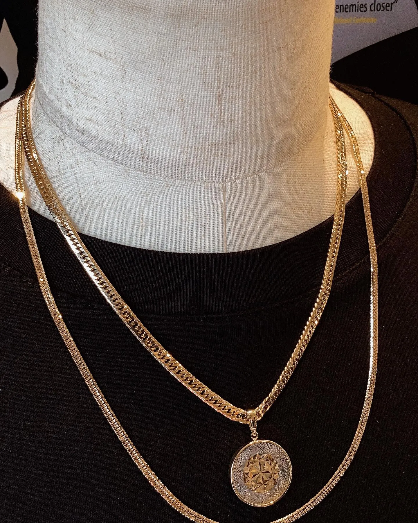 K18 ガラス付き ペンダント⁎⁺˳✧༚