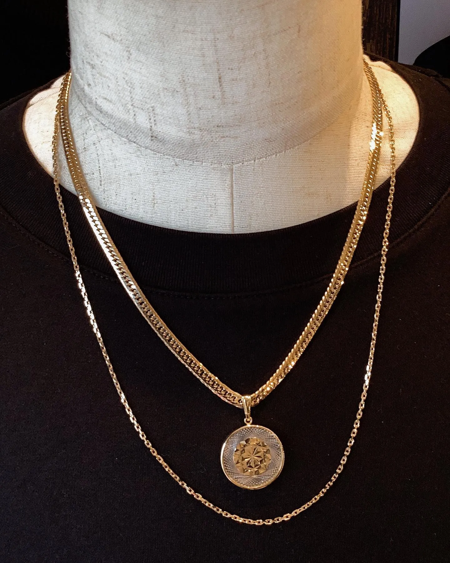 K18 ガラス付き ペンダント⁎⁺˳✧༚