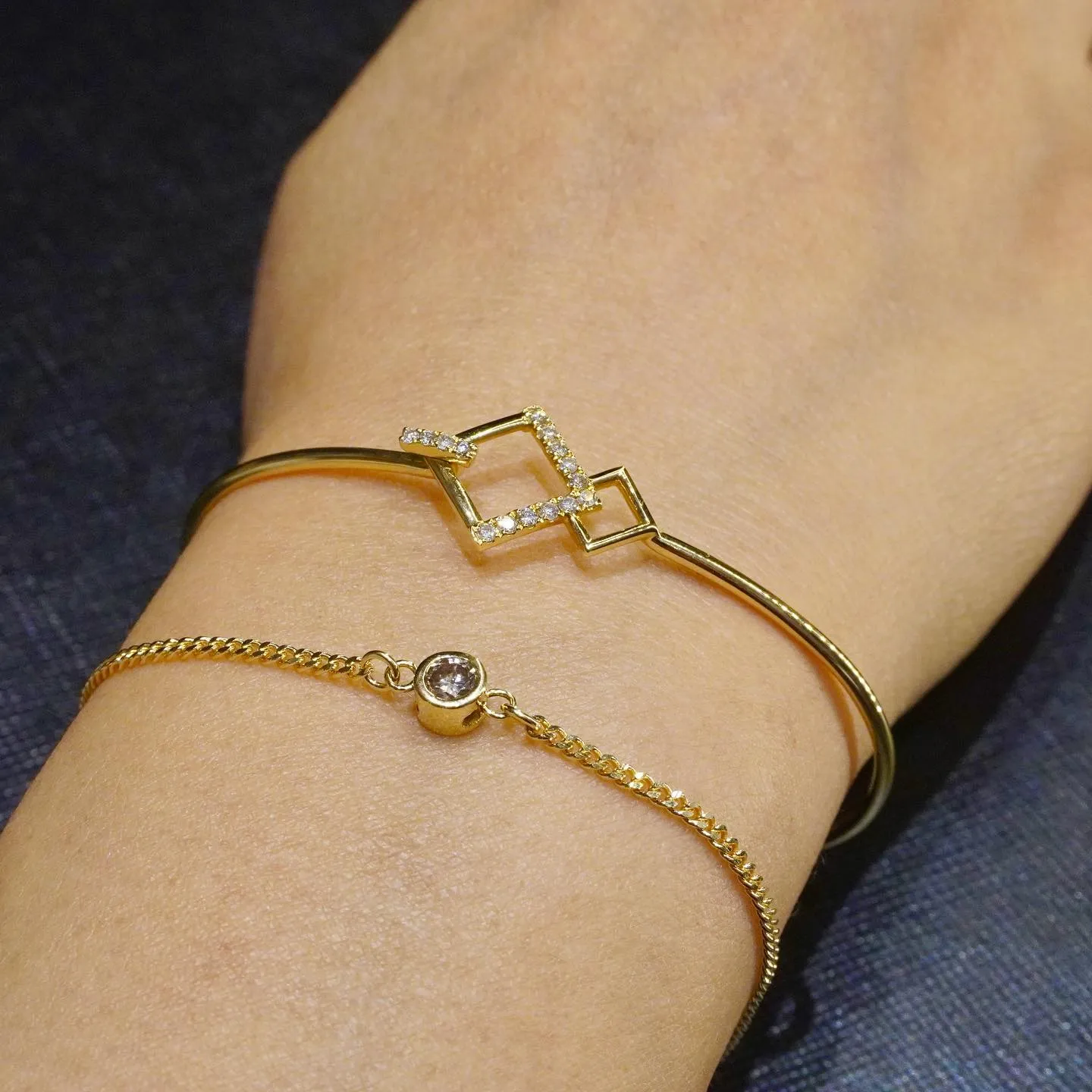 #k18 #ダイヤモンドバングル ⁎⁺˳✧༚