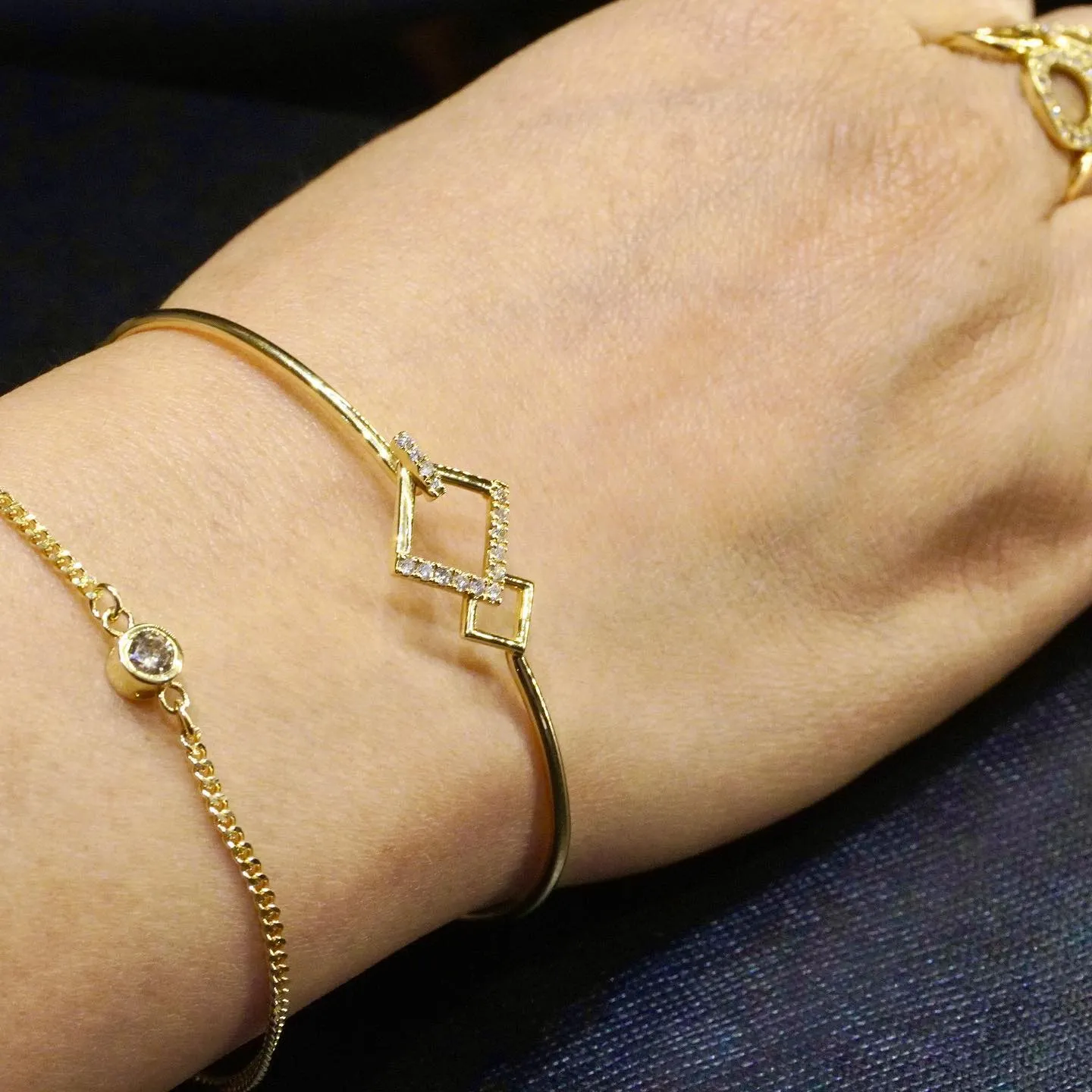 #k18 #ダイヤモンドバングル ⁎⁺˳✧༚