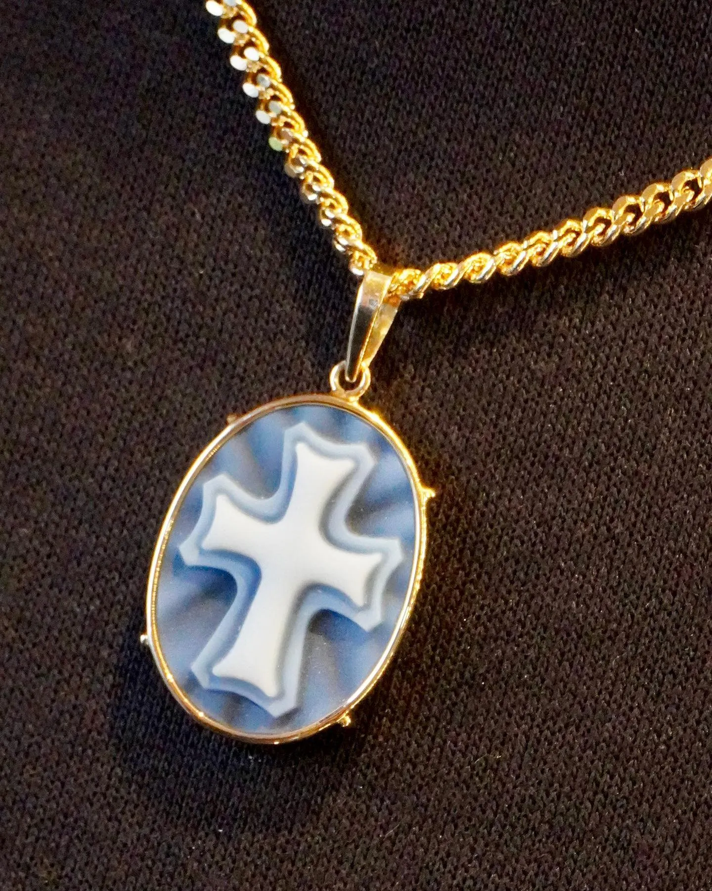 #k18 魅惑のカメオ風クロスペンダント⁎⁺˳✧༚