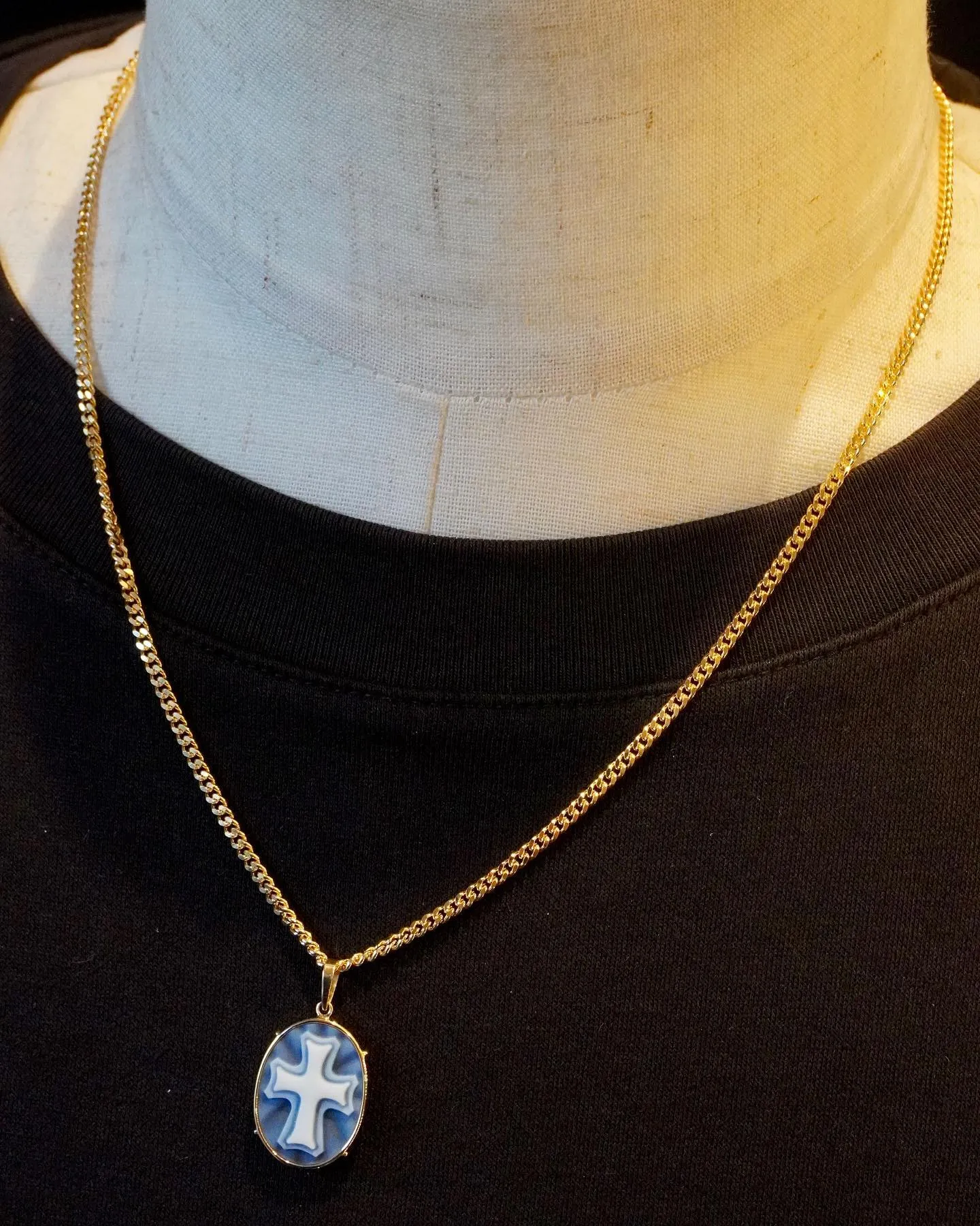 #k18 魅惑のカメオ風クロスペンダント⁎⁺˳✧༚