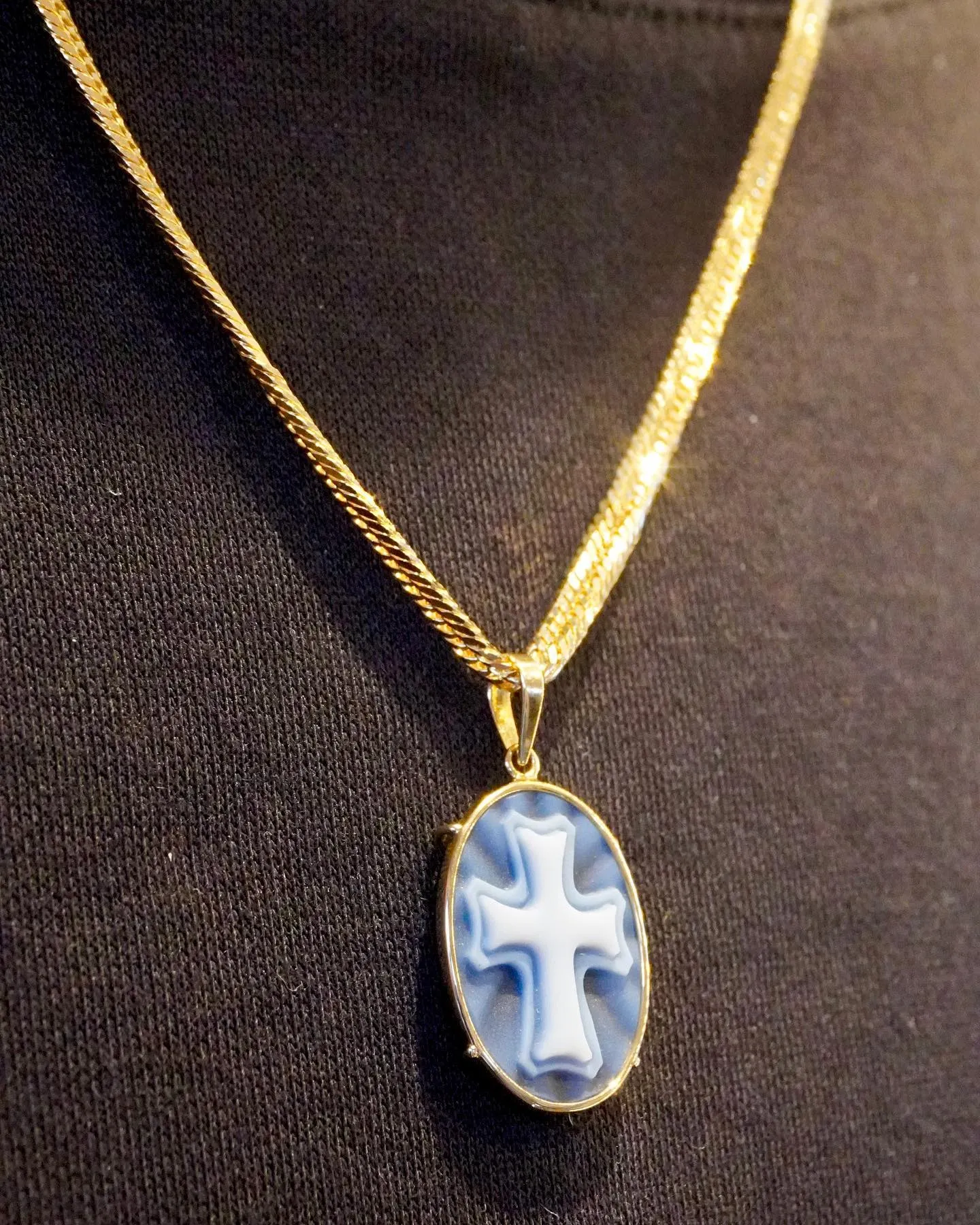 #k18 魅惑のカメオ風クロスペンダント⁎⁺˳✧༚