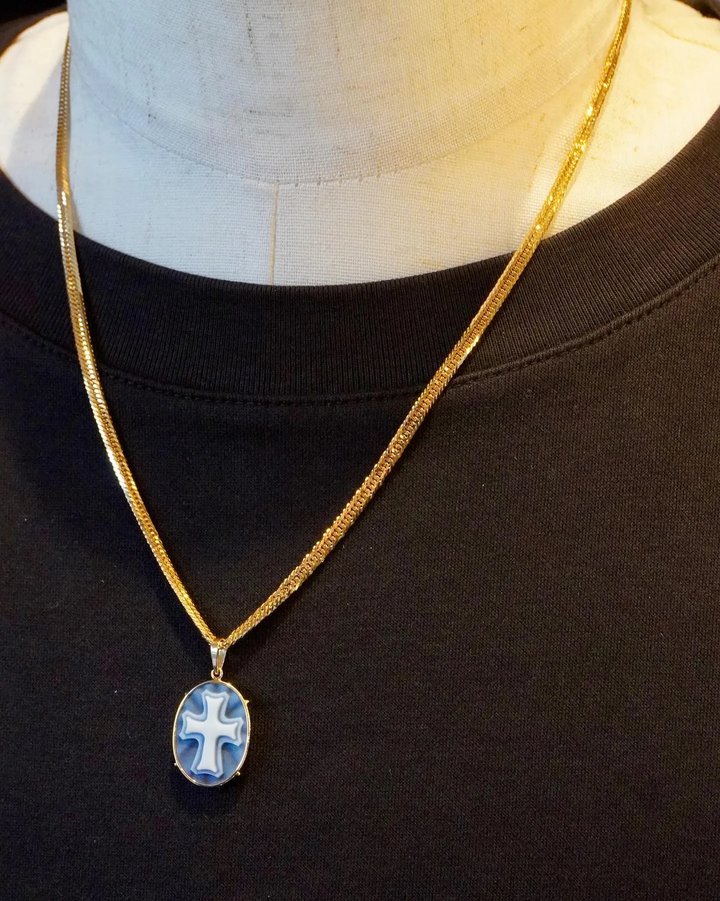 #k18 魅惑のカメオ風クロスペンダント⁎⁺˳✧༚