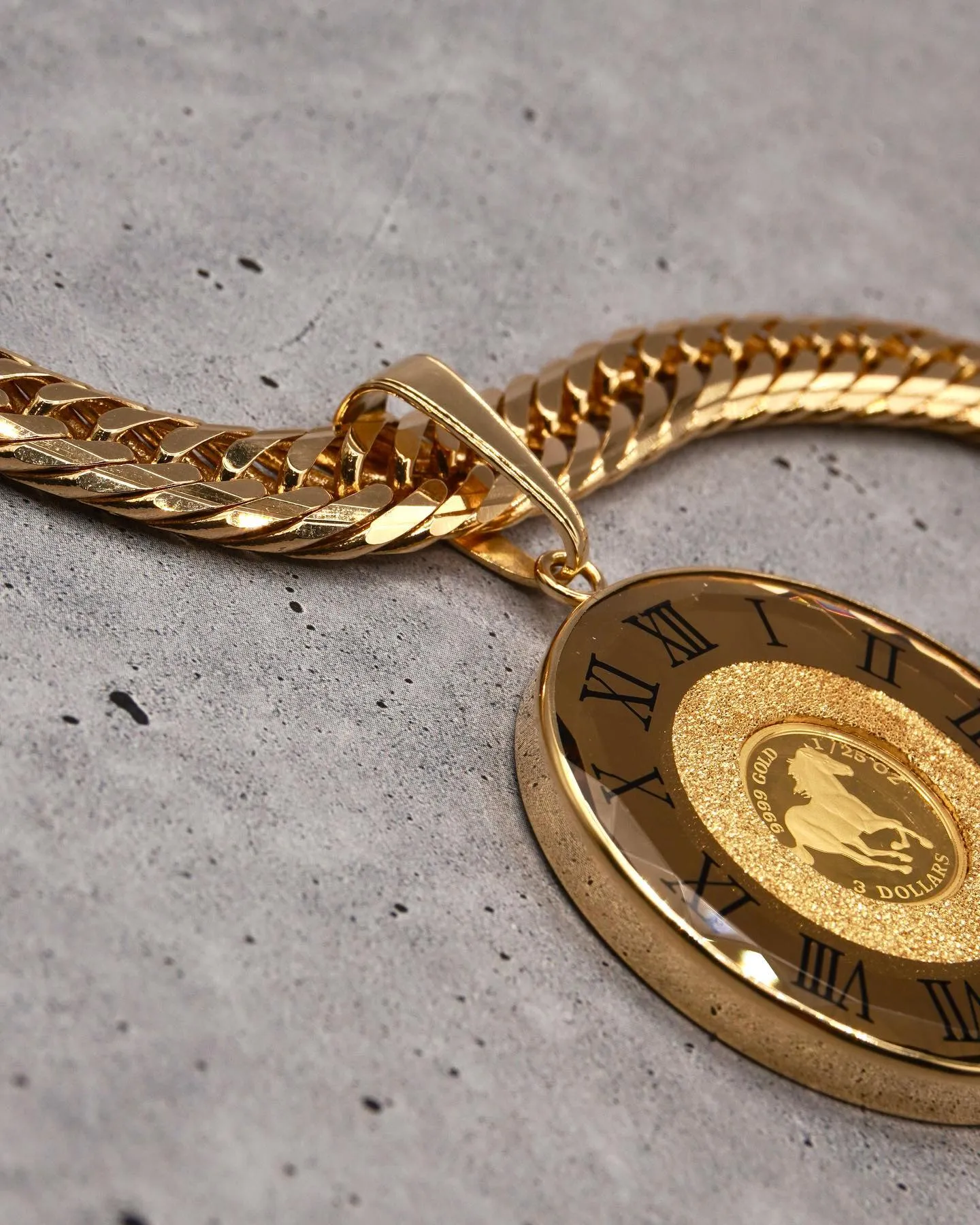 K18/K24 1/25oz ガラス付き#コイン #ペンダン...