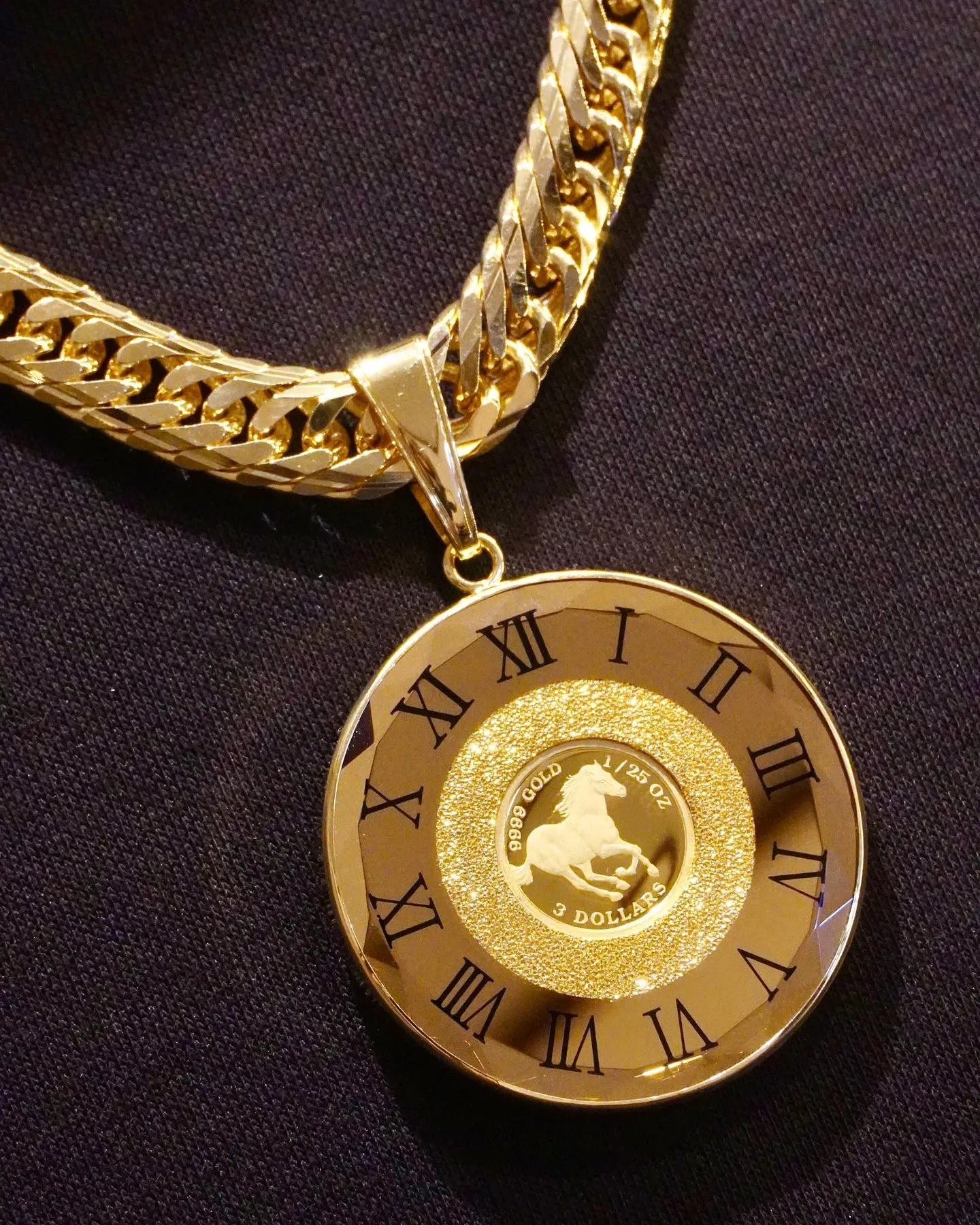 K18/K24 1/25oz ガラス付き#コイン #ペンダン...