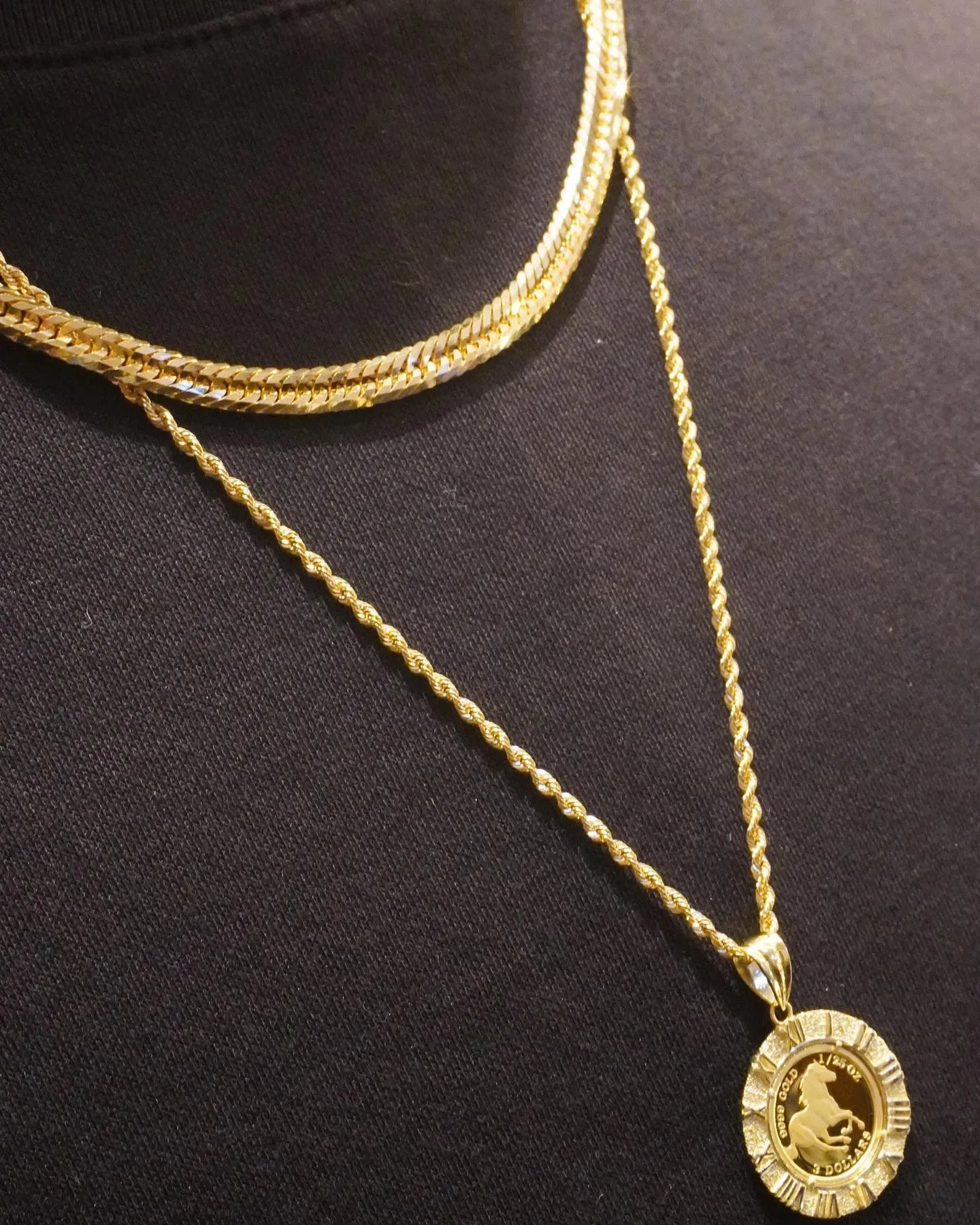 ロングネックレスコーデ⁎⁺˳✧༚