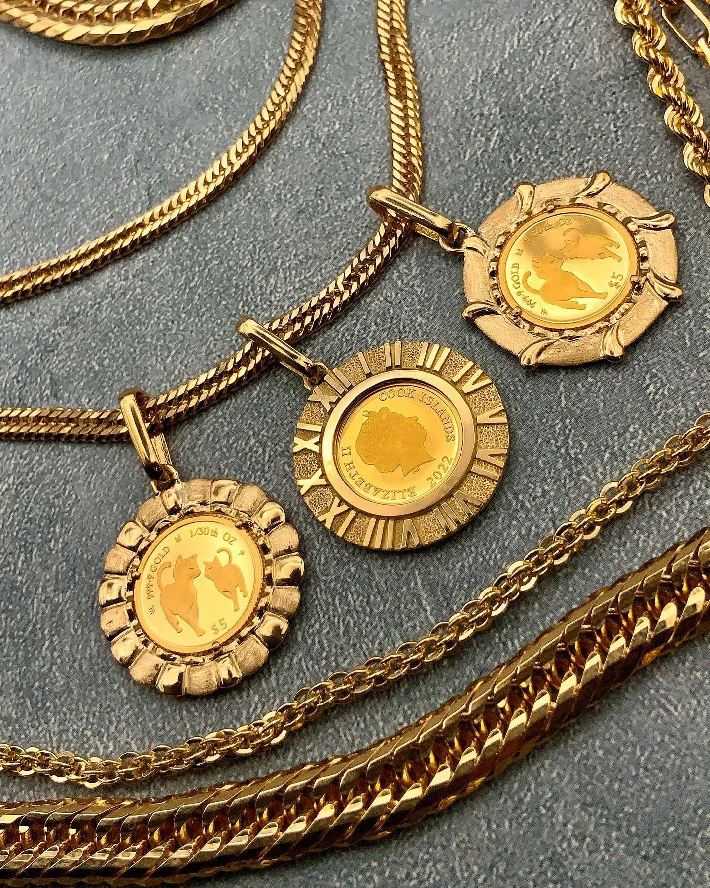 #k18 #k24 #CAT #コイン ペンダント⁎⁺˳✧༚