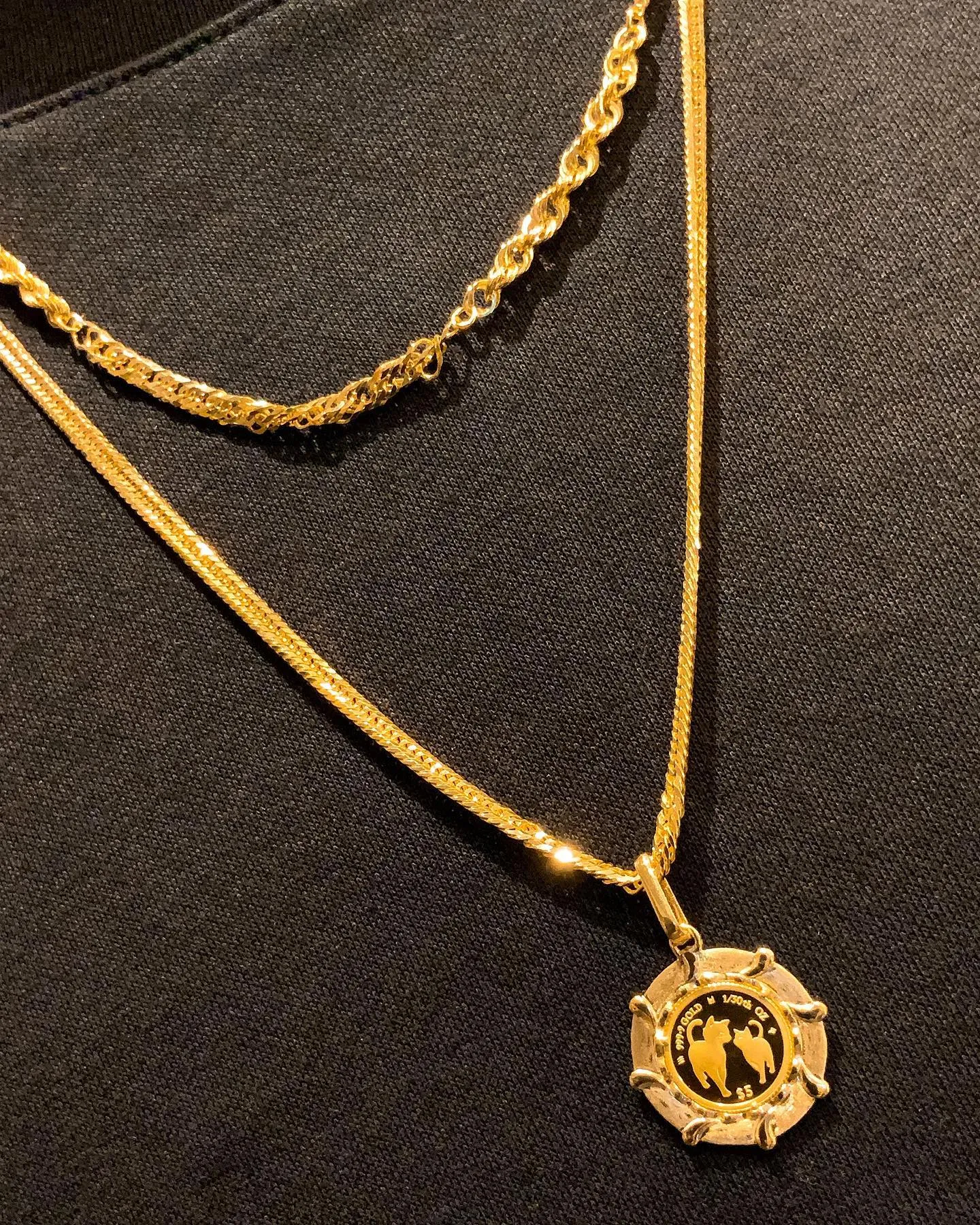 #k18 #k24 #CAT #コイン ペンダント⁎⁺˳✧༚