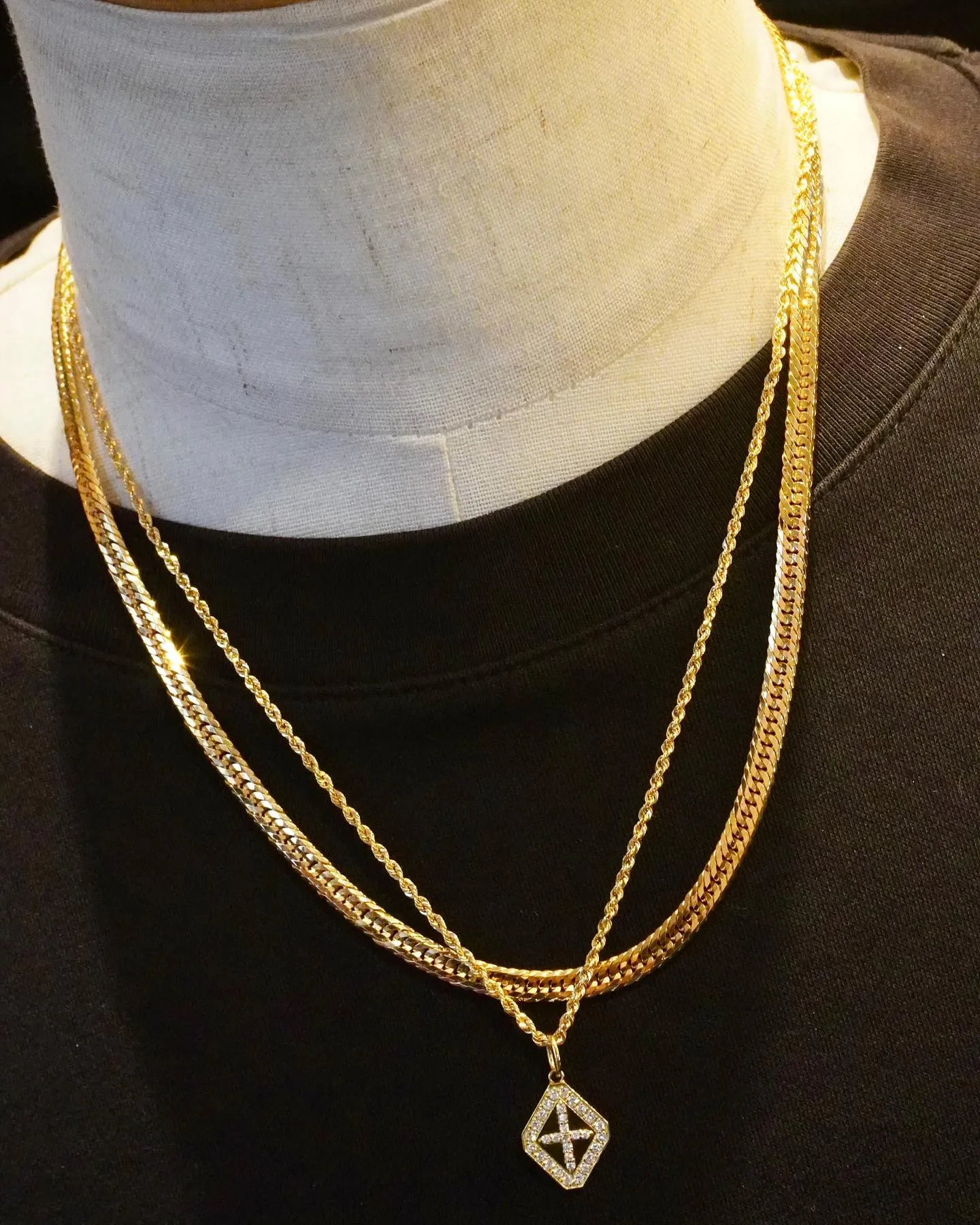 ダイヤモンドペンダントコーデ⁎⁺˳✧༚