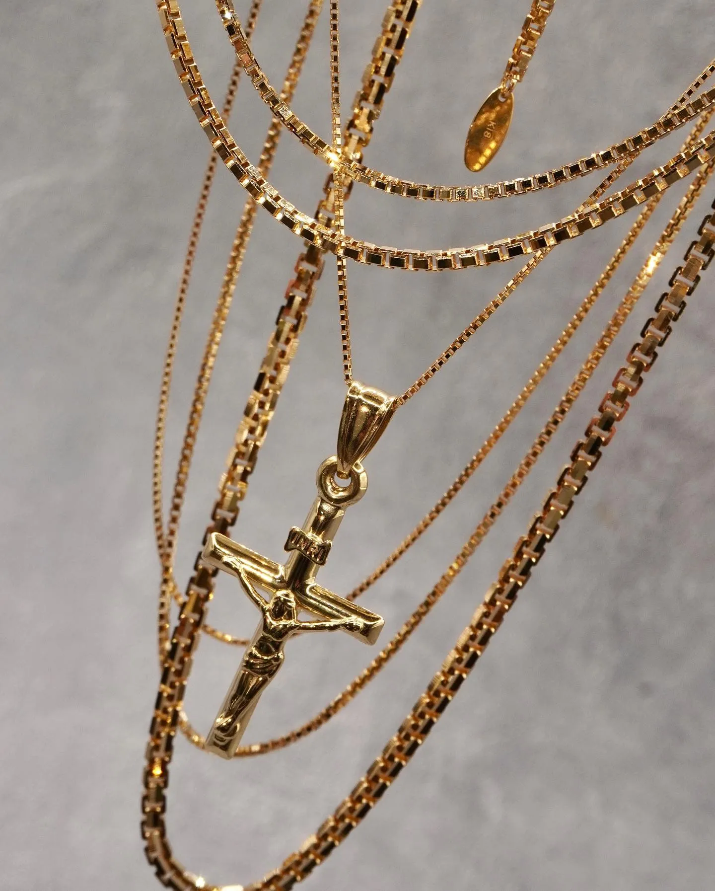 K18 クロスペンダント&ベネチアンネックレス⁎⁺˳✧༚