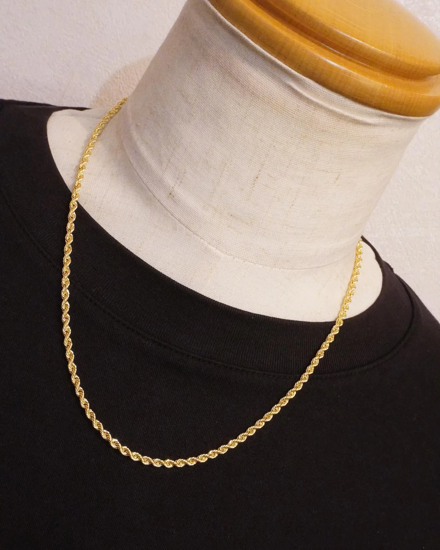 #K18 太めロープネックレス⁎⁺˳✧༚