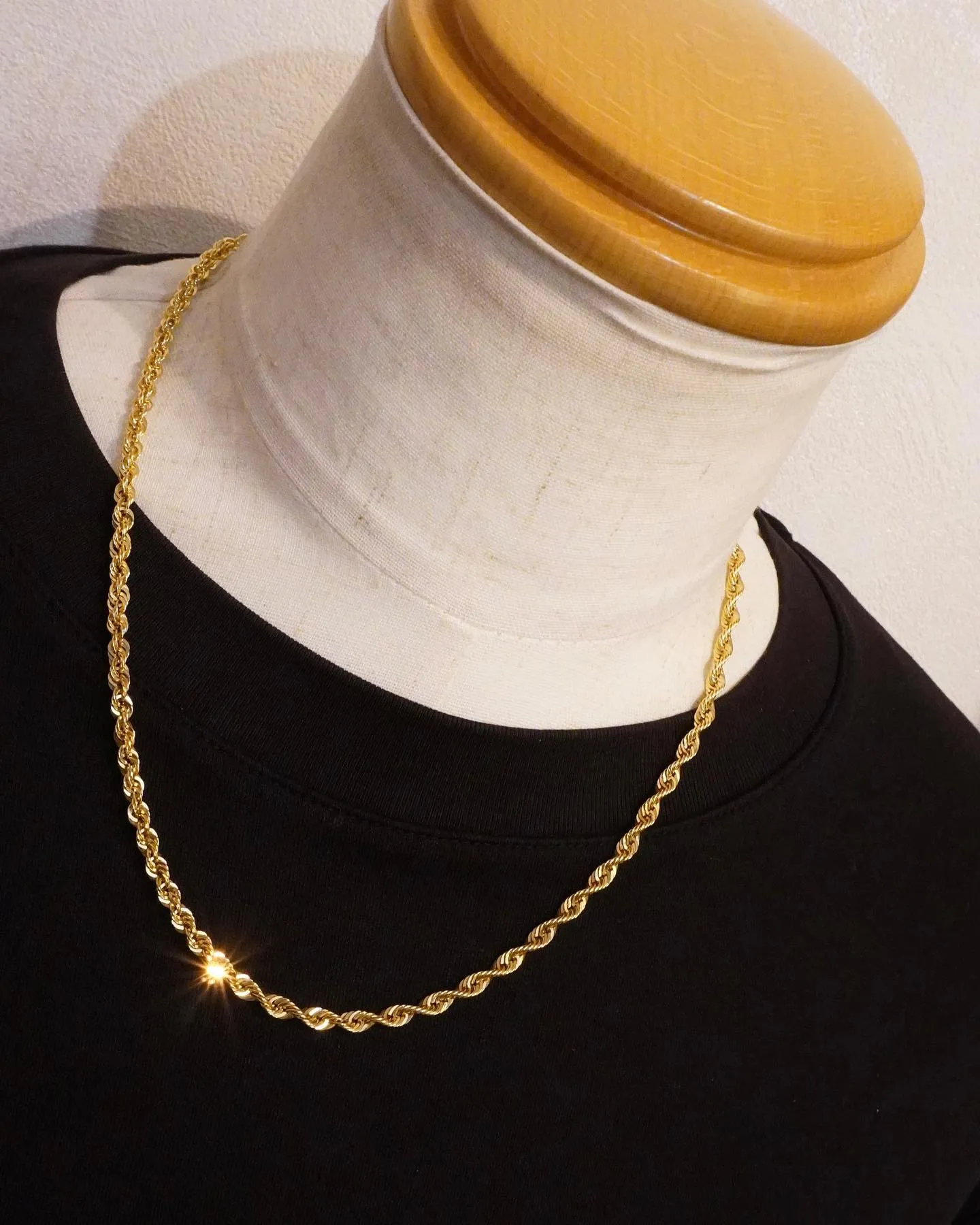 #K18 太めロープネックレス⁎⁺˳✧༚