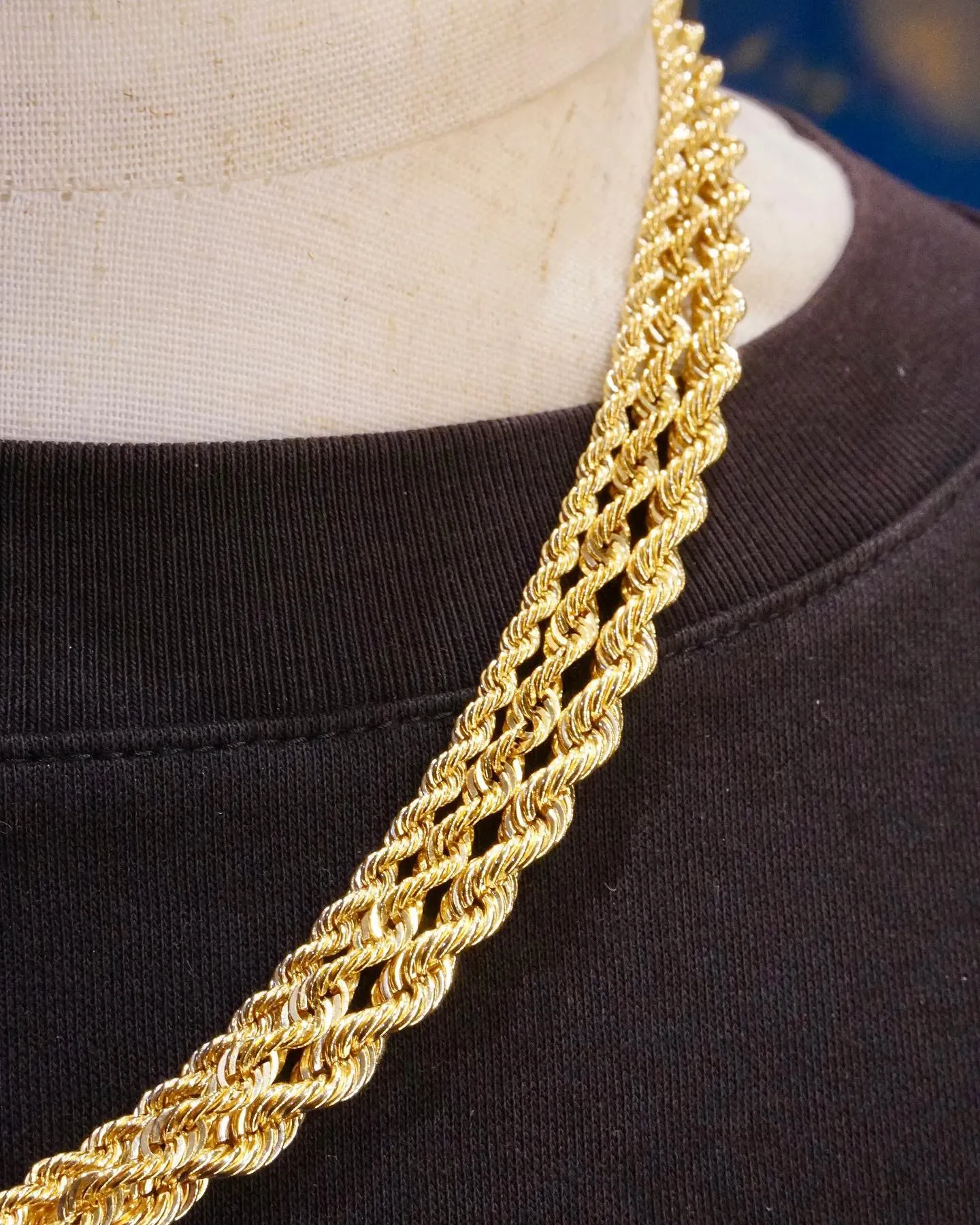 #K18 太めロープネックレス⁎⁺˳✧༚