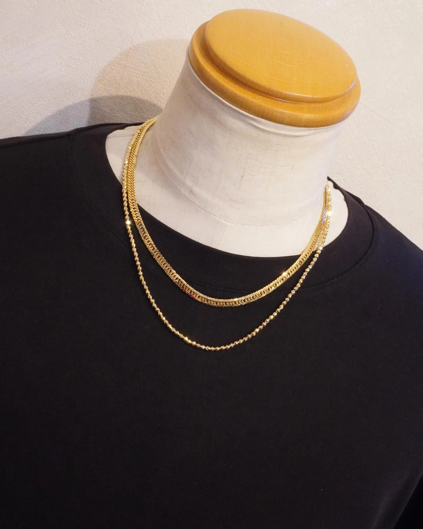 K18 45cm&50cm重ね付け