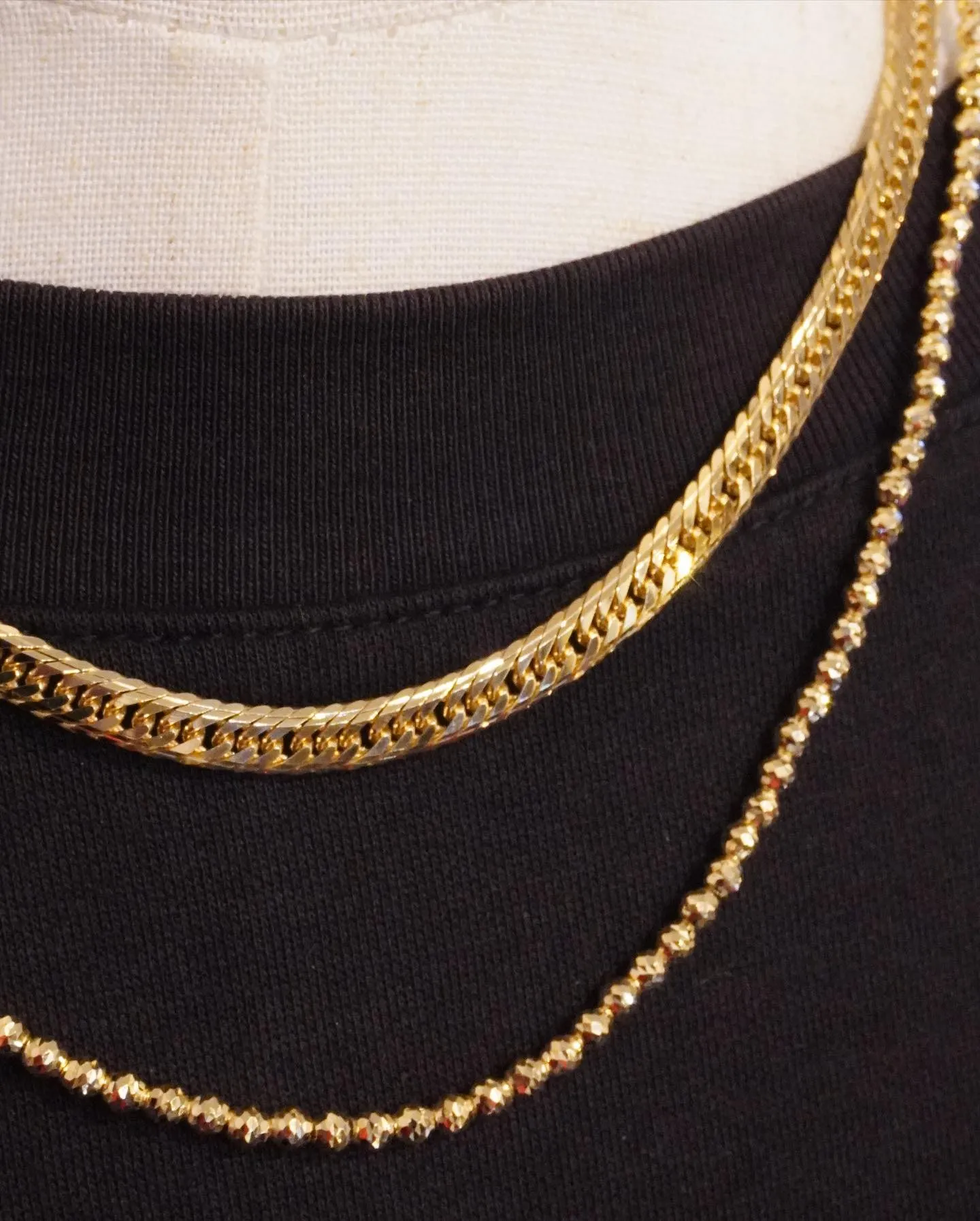 K18 45cm&50cm重ね付け