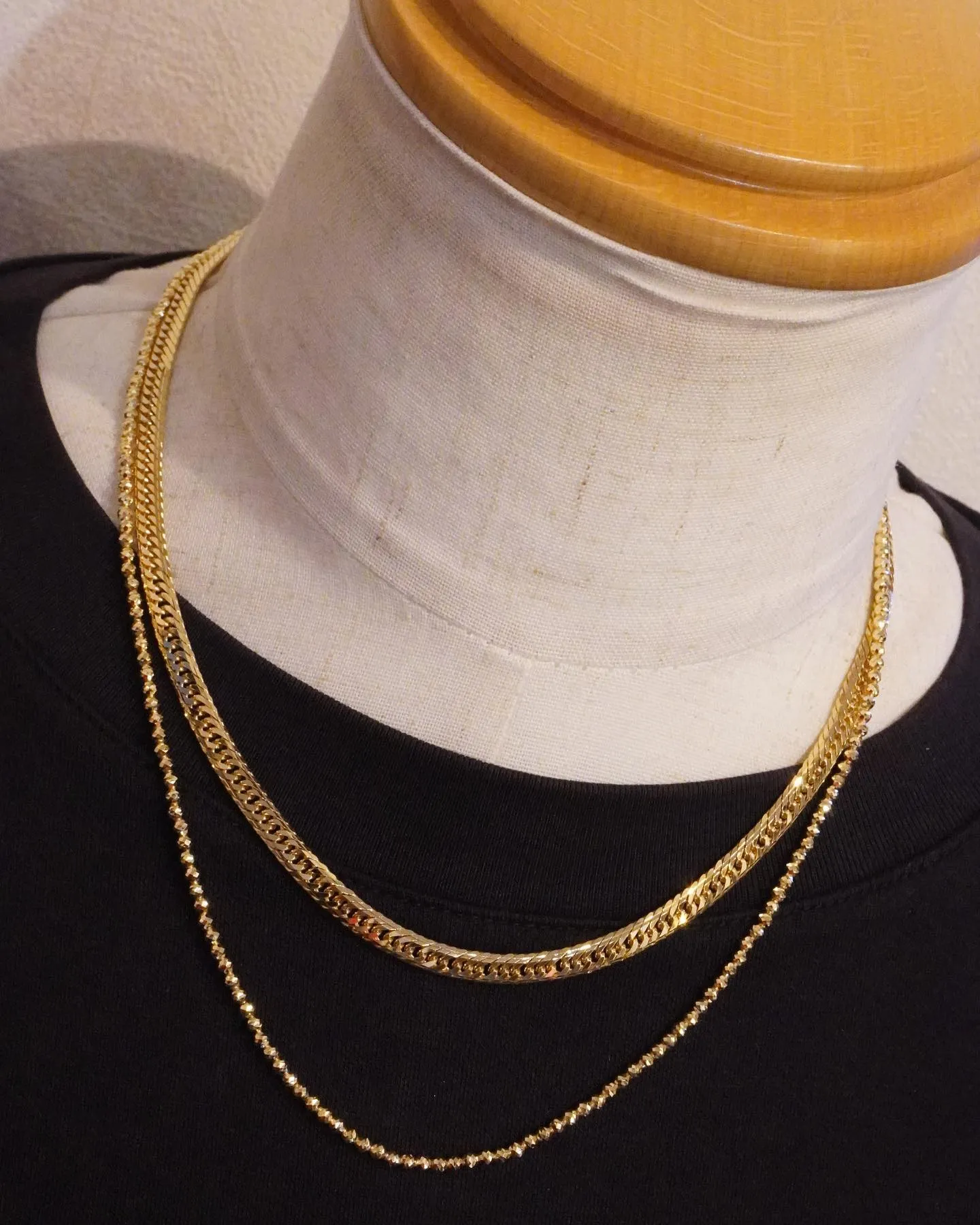 K18 45cm&50cm重ね付け