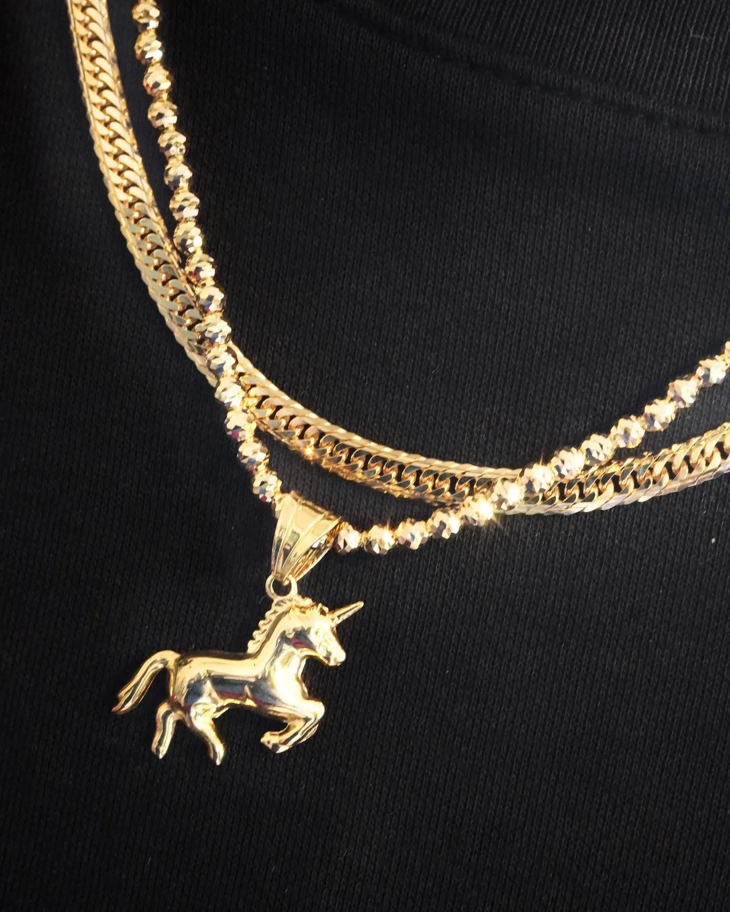 K18 ユニコーンペンダントコーデ⁎⁺˳✧༚