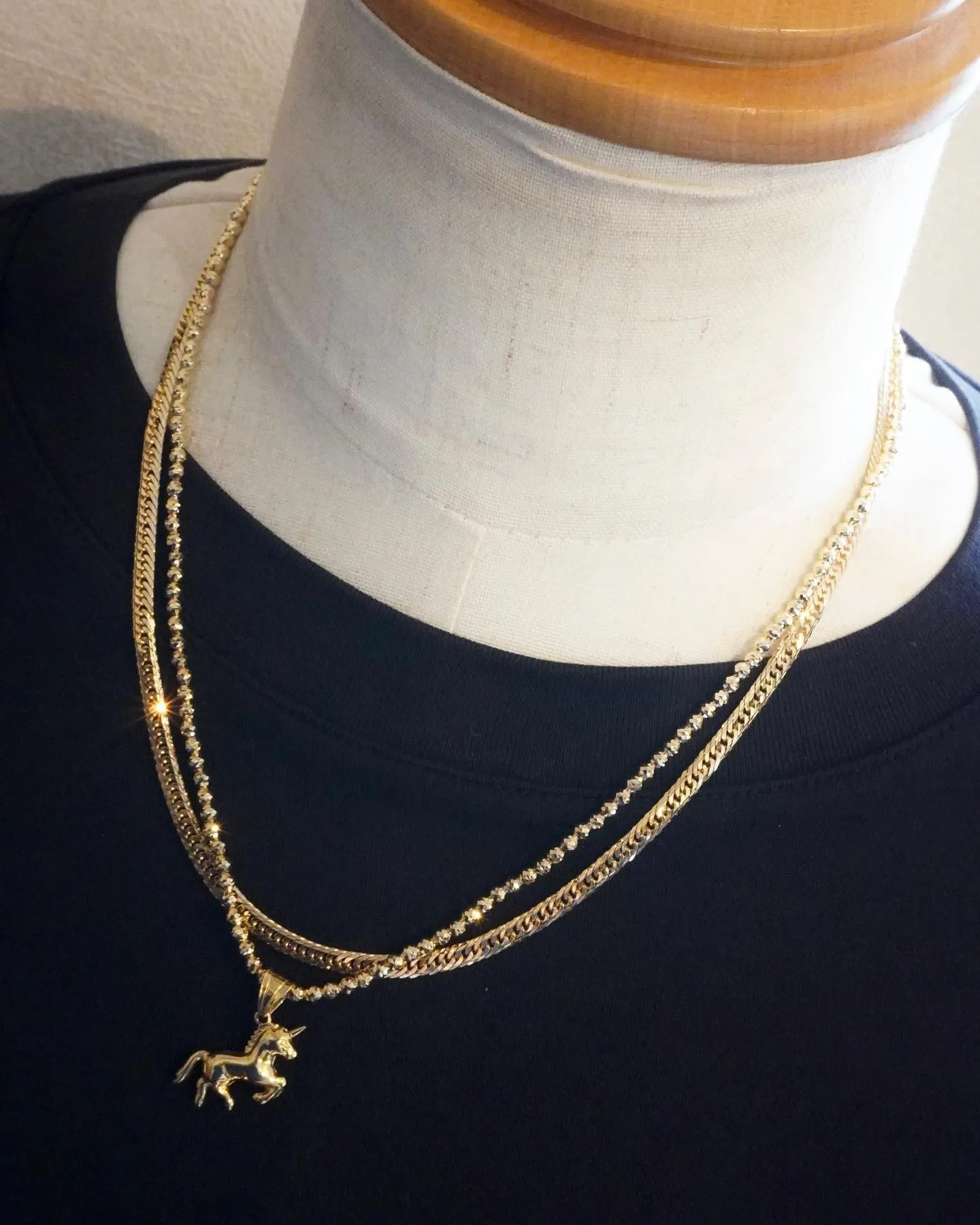 K18 ユニコーンペンダントコーデ⁎⁺˳✧༚