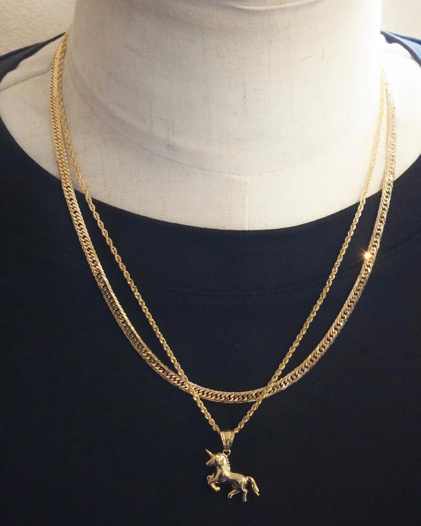 K18 ユニコーンペンダントコーデ⁎⁺˳✧༚