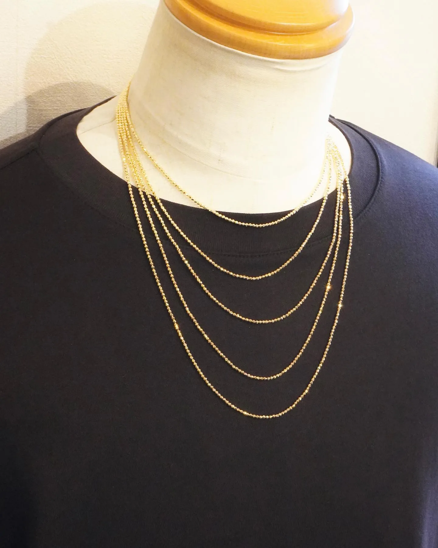 K18 シャンデリアボールネックレス⁎⁺˳✧༚