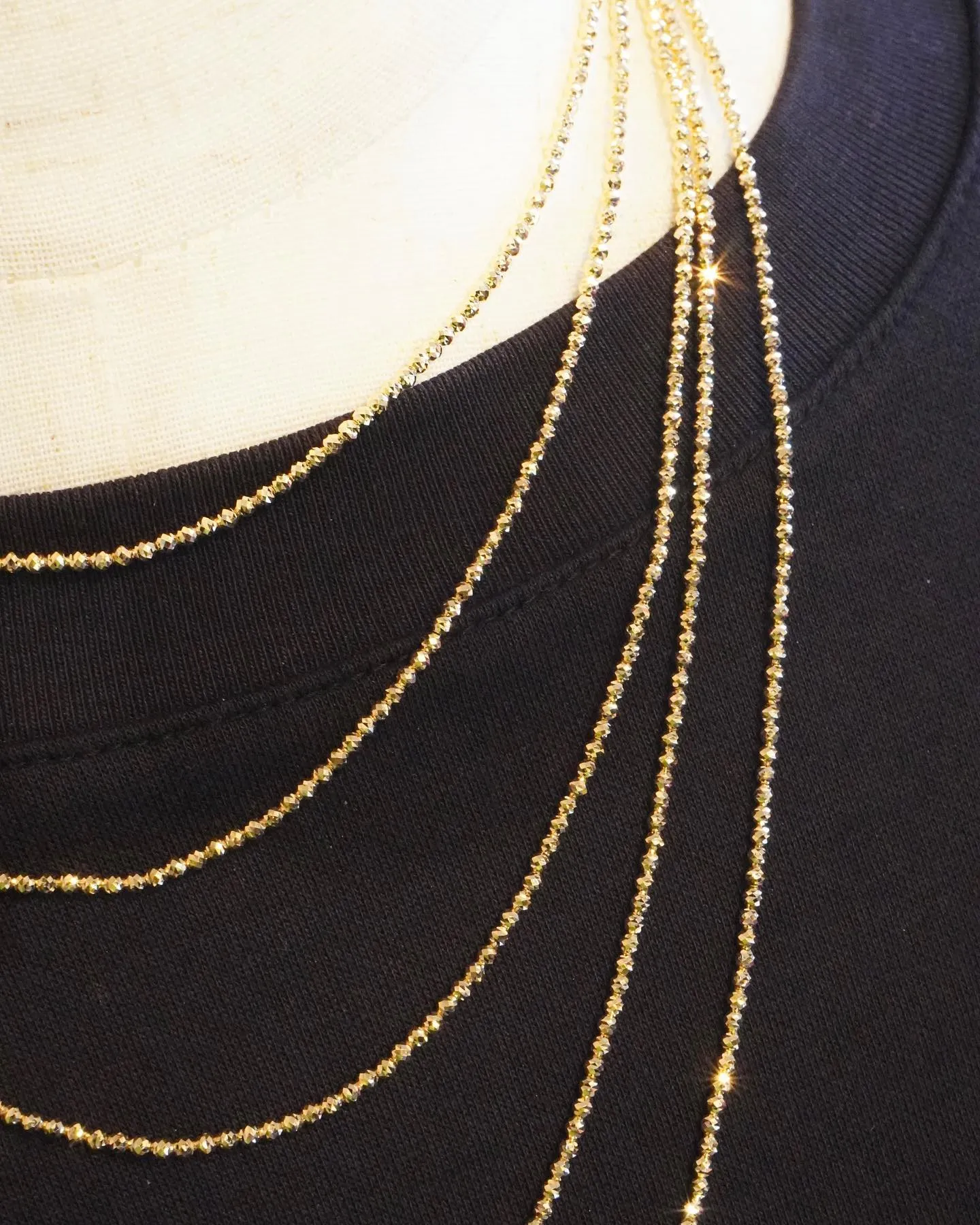 K18 シャンデリアボールネックレス⁎⁺˳✧༚