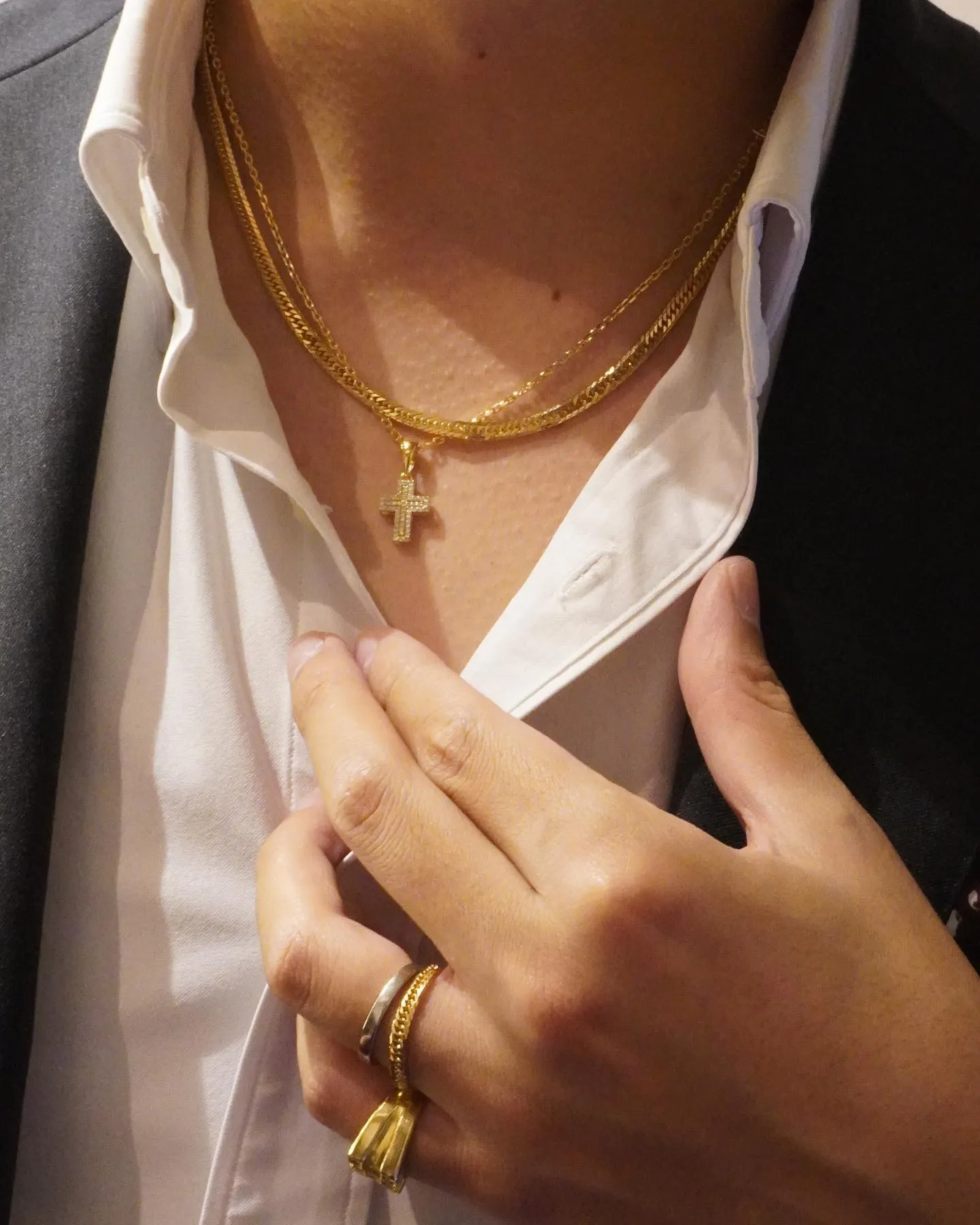 ラグジュアリーに喜平と小豆を組み合わせる