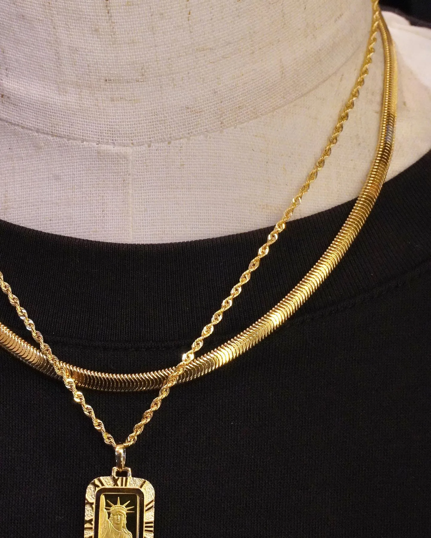 K18 オーバルスネークネックレス⁎⁺˳✧༚