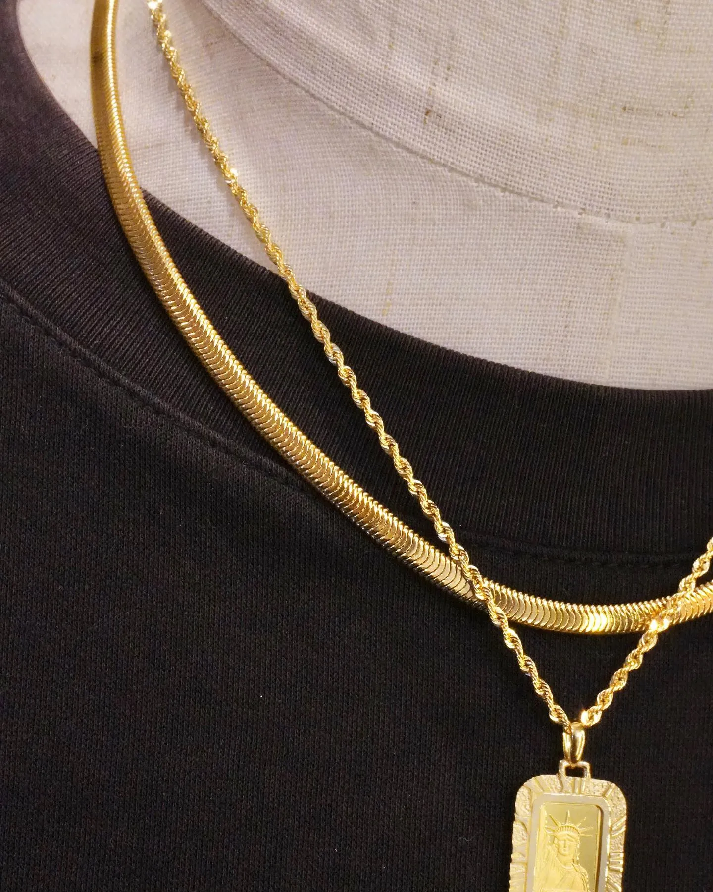 K18 オーバルスネークネックレス⁎⁺˳✧༚