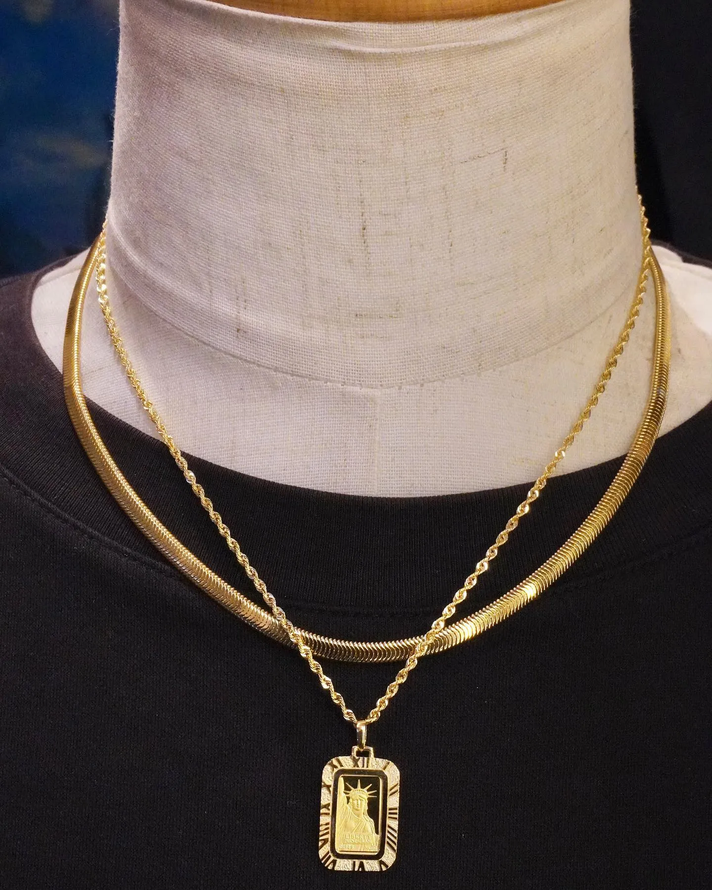 K18 オーバルスネークネックレス⁎⁺˳✧༚