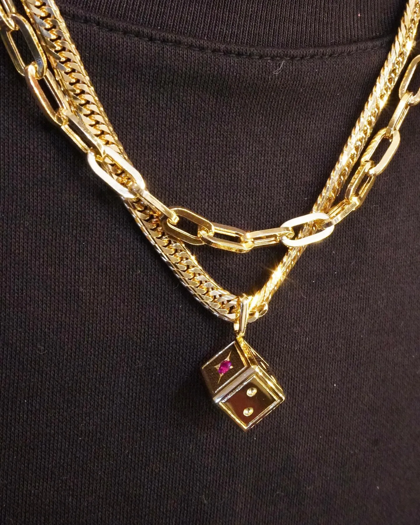 K18 ダイス🎲ペンダント⁎⁺˳✧༚