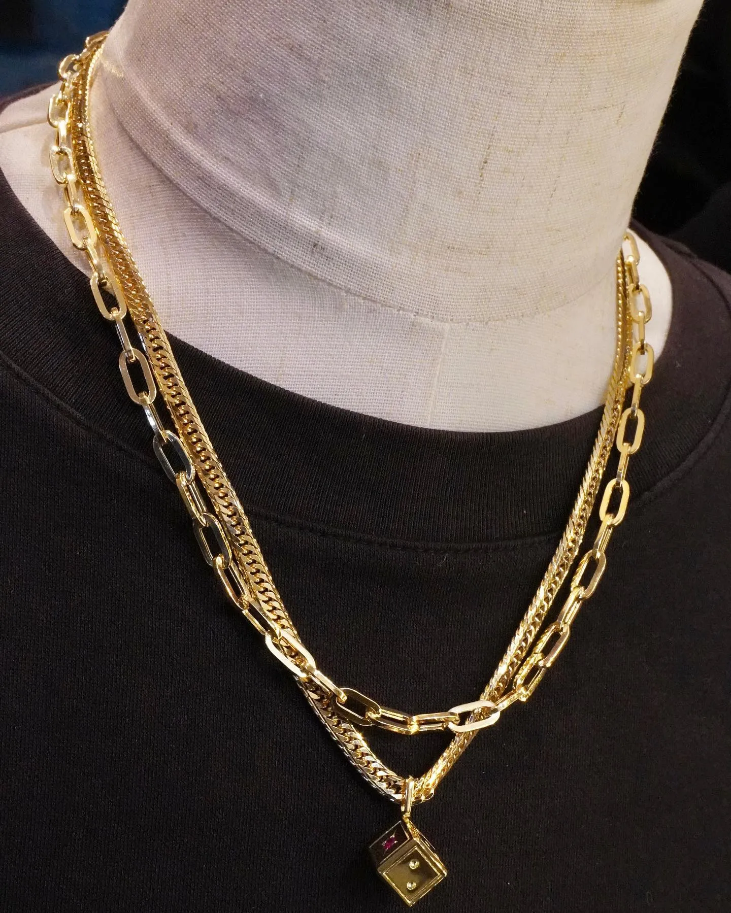 K18 ダイス🎲ペンダント⁎⁺˳✧༚