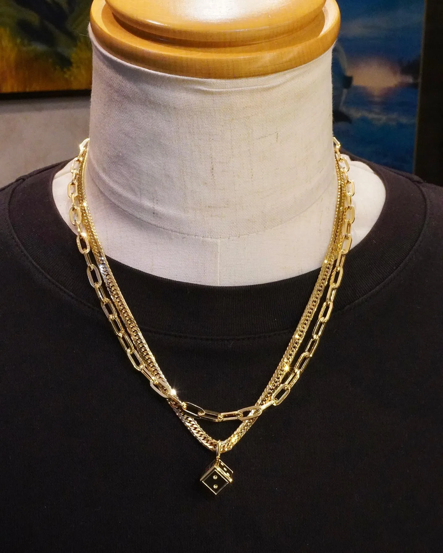 K18 ダイス🎲ペンダント⁎⁺˳✧༚